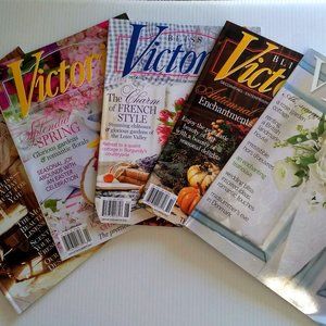 Lot of 5 Victoria Bliss Magazines2000-2001 Romantic Cottagecore